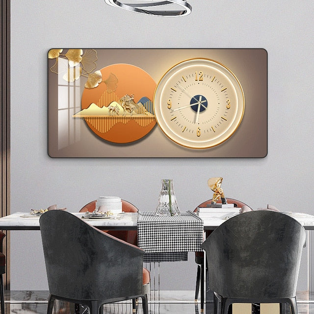 FINAL Rectangular Crystal Porcelain Clock Wall Hanging