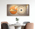 Rectangular Landscape Crystal Porcelain Clock Wall Hanging