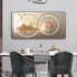 Rectangular landscape Crystal Porcelain Clock Wall Hanging