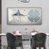 FINAL Rectangular Landscape Crystal Porcelain Clock Wall Hanging
