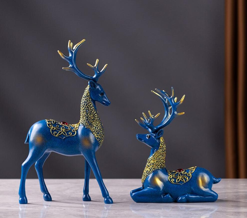 Deer Standing Disk - European Deer Furnishings Home Accessories High-end Decoration