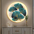 FINAL Single Circle Canvas / Crystal Porcelain / LED Wall Art Lamp Abstract Wall Hanging