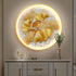 FINAL Single Circle Canvas / Crystal Porcelain / LED Wall Art Lamp Abstract Wall Hanging