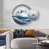 Clock Circle Crystal Porcelain Abstract Wall Hanging