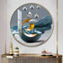 FINAL Single Circle Canvas / Crystal Porcelain / LED Wall Art Lamp Abstract Wall Hanging
