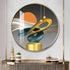 FINAL Single Circle Canvas / Crystal Porcelain / LED Wall Art Lamp Abstract Wall Hanging