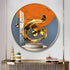 FINAL Single Circle Canvas / Crystal Porcelain / LED Wall Art Lamp Abstract Wall Hanging
