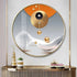 FINAL Single Circle Canvas / Crystal Porcelain / LED Wall Art Lamp Abstract Wall Hanging