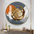 FINAL Single Circle Canvas / Crystal Porcelain / LED Wall Art Lamp Abstract Wall Hanging