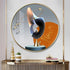 FINAL Single Circle Canvas / Crystal Porcelain / LED Wall Art Lamp Abstract Wall Hanging