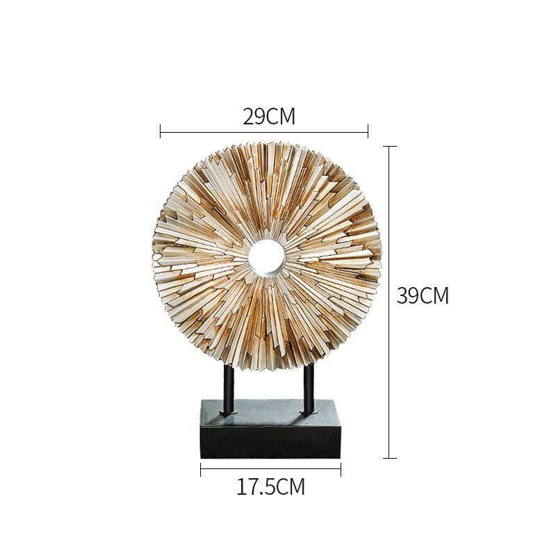 Standing Disk - Modern Luxury Resin Lucky Deer and Decorative Standing Disk Set