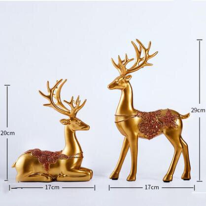 Deer Standing Disk - European Deer Furnishings Home Accessories High-end Decoration