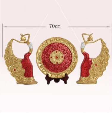 Ceramic Plate - Dancing Girls Decorative Ornaments