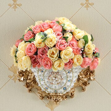 Wall Hanging Vase - European Luxury Diamond Wall Hanging Decoration