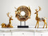 Standing Disk - Decorative Standing Disk with Modern Luxury Lucky Deer Resin Set