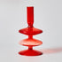 Candleholder and Vase - Red Glass Taper Candle Holder Table Decoration