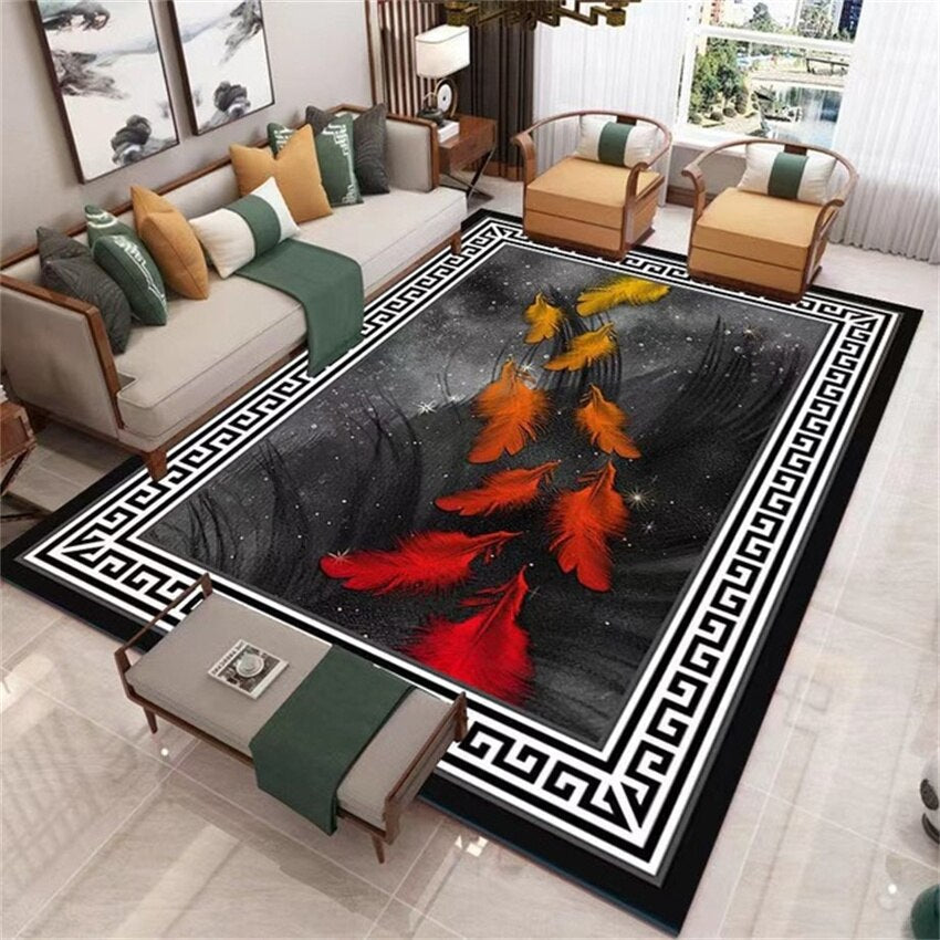 Living Room Designer Carpets - Leaves designs