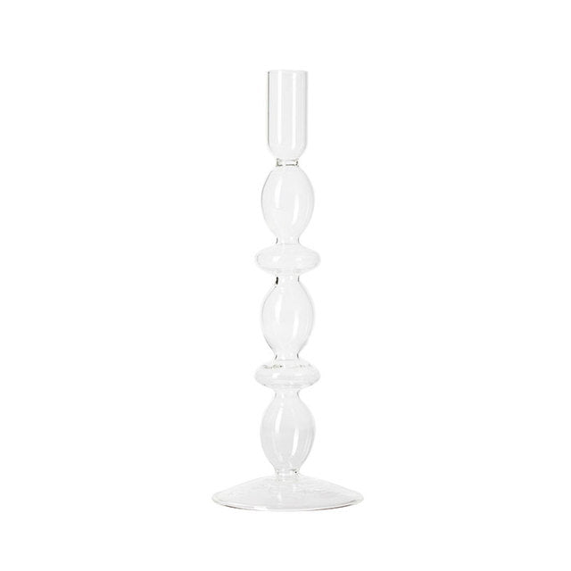 Candle Holders and Vase - Glass Candle Holder for Decorative Candlestick Holder and Flower Vase