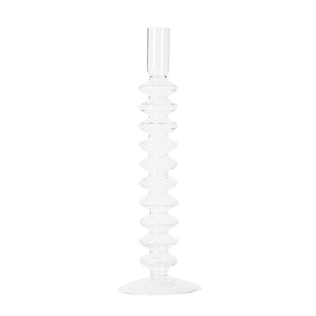 Candle Holders and Vase - Glass Candle Holder for Decorative Candlestick Holder and Flower Vase