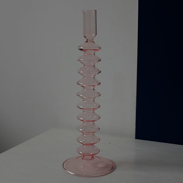 Candle Holders and Vase - Glass Candle Holder for Decorative Candlestick Holder and Flower Vase