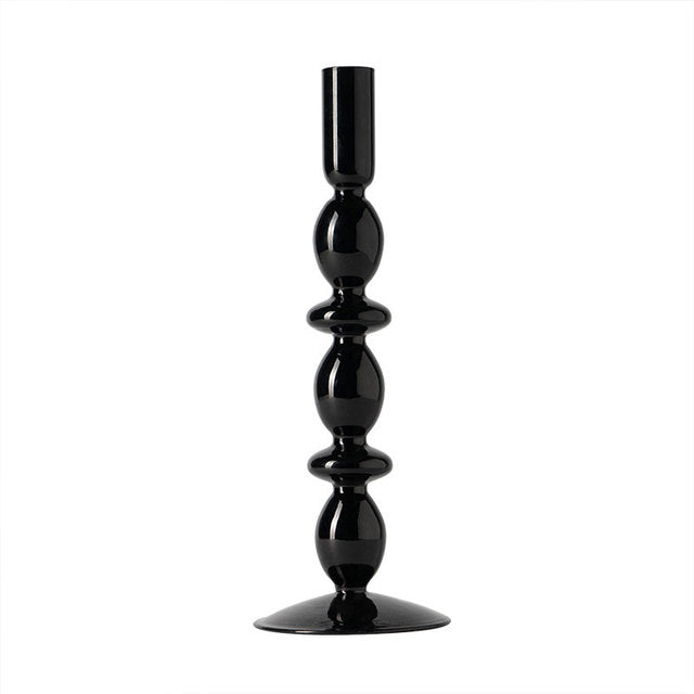 Candle Holders and Vase - Glass Candle Holder for Decorative Candlestick Holder and Flower Vase