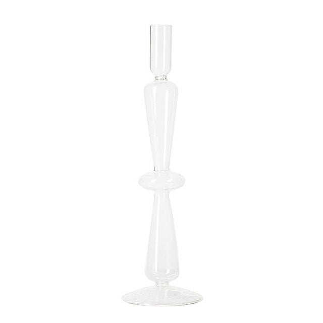 Candle Holders and Vase - Glass Candle Holder for Decorative Candlestick Holder and Flower Vase