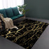 Living Room Designer Carpets - Black and Gold Abstract