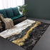 Living Room Designer Carpets - Black and Gold Abstract