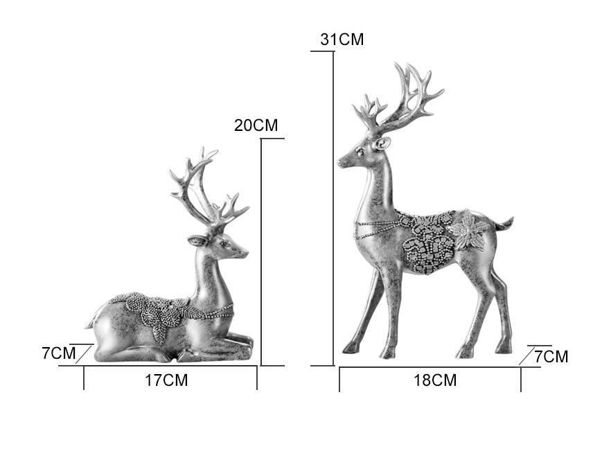 Standing Disk - Modern Luxury Lucky Deer Resin and Standing Disk Ornament
