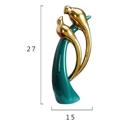 Abstract Ornaments ?? - ! Abstract European Love Bird Ceramic Sculpture Ornaments Home Livingroom Desktop Furnishing Crafts Store Coffee Table Figurines Decoration
