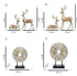 Standing Disk - Decorative Standing Disk with Modern Luxury Lucky Deer Resin Set