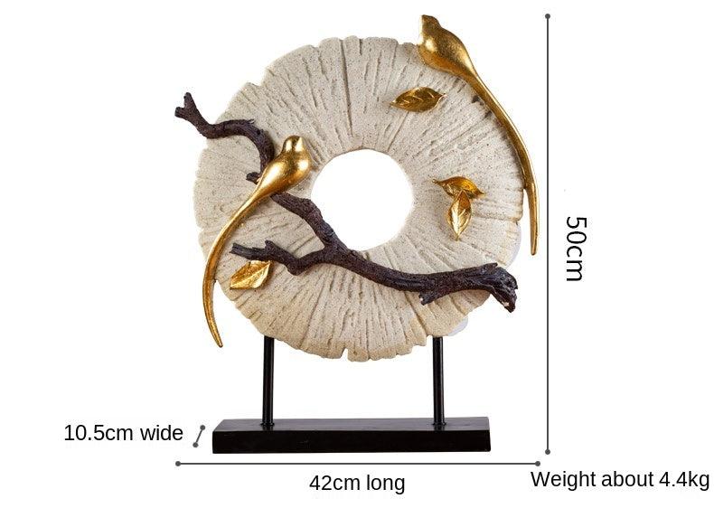 Standing Disk - Decorative Standing Disk with Modern Luxury Lucky Deer Resin Set