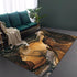 Living Room Designer Carpets - Black and Gold Abstract