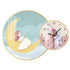 Clock Circle Crystal Porcelain Abstract Wall Hanging