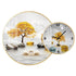 Clock Circle Crystal Porcelain Abstract Wall Hanging