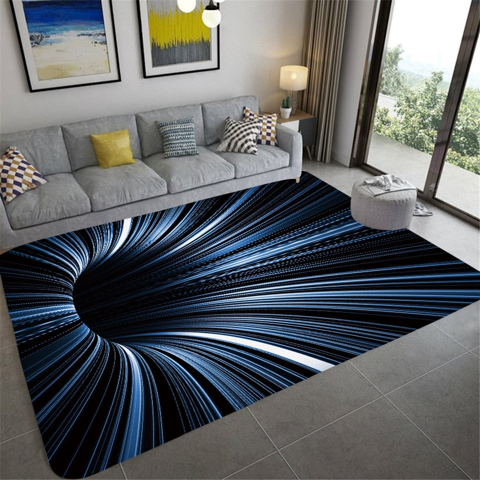 Living Room Designer Carpets - Blue Abstract designs