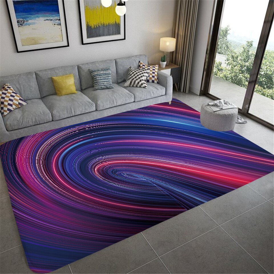 * Living Room Designer Carpets - Blue Abstract