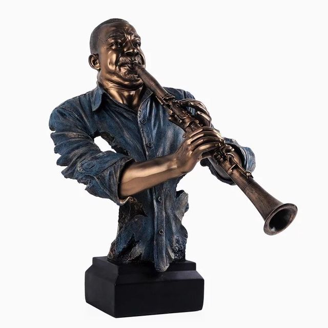 FINAL Music Band Saxophone Bust Statue