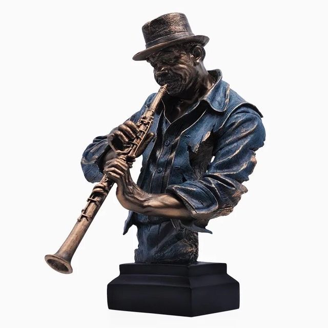 FINAL Music Band Saxophone Bust Statue