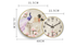 Clock Circle Crystal Porcelain Abstract Wall Hanging