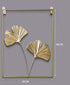 Metal Wall Art -  Nordic Leaf Shape Wall Decoration Iron Ginkgo Leaf