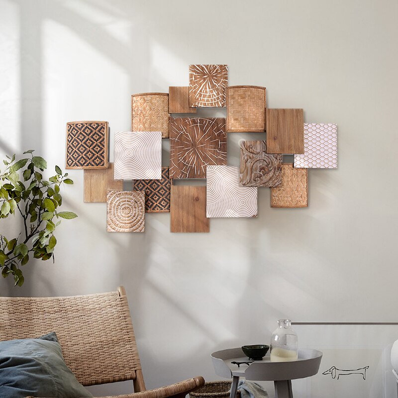 Timber Wall Art - Square Shape Timber Art