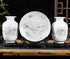 Ceramic Plate / Chinese Pot - Porcelain White Three Piece Vase Decoration Modern Chinese Style