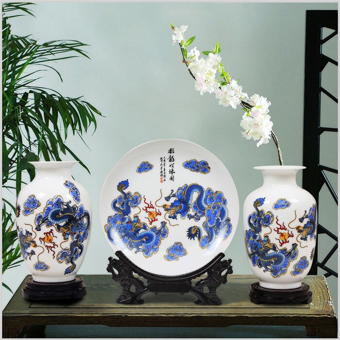 Ceramic Plate / Jingdezhen Chinese Pot - Ceramic Vases Chinese Flower Ornaments Porcelain Bottle Ceramic Dishes