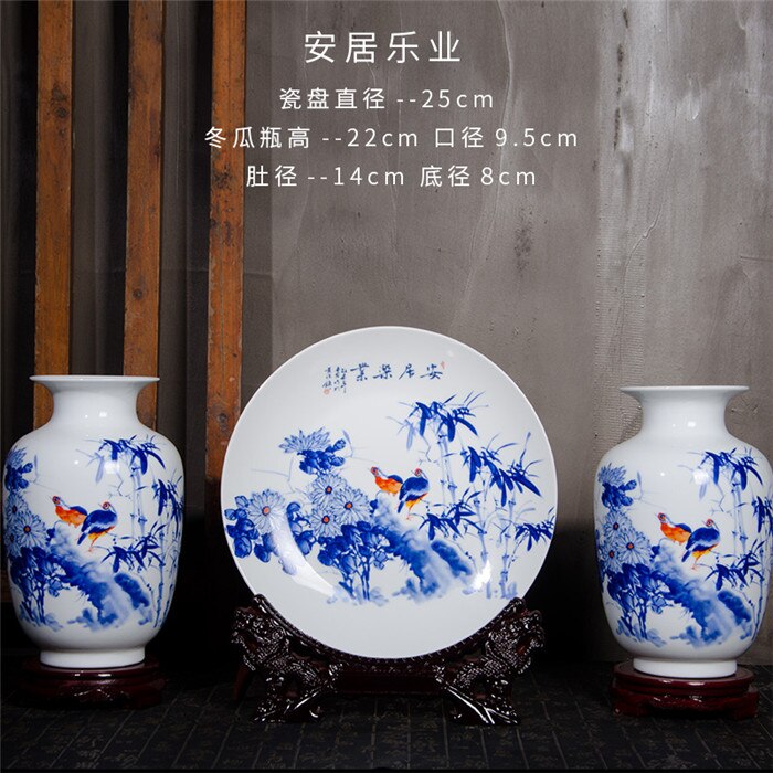 Ceramic Plate / Jingdezhen Chinese Pot - Ceramic Vases Chinese Flower Ornaments Porcelain Bottle Ceramic Dishes