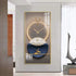 Rectangular Vertical Crystal Porcelain Clock Wall Hanging