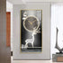 Rectangular Vertical Crystal Porcelain Clock Wall Hanging