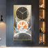 Rectangular Vertical Crystal Porcelain Clock Wall Hanging