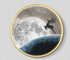 FINAL Single Circle Canvas / Crystal Porcelain / LED Wall Art Lamp Abstract Wall Hanging