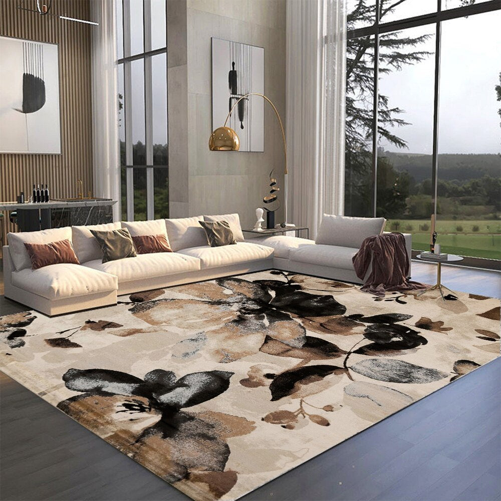 Living Room Designer Carpets - Leaves designs